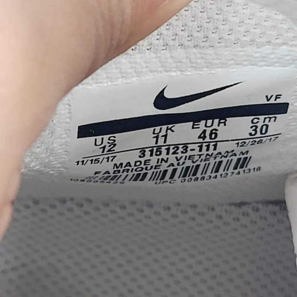 Nike Men's White Air Force‎ 1 315123-111 Mid-Top Athletic Sneaker Size 12